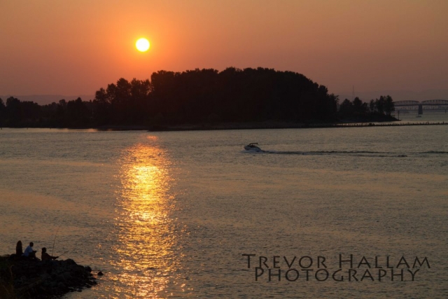 Columbia River Sunset Portland Oregon
